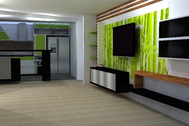 Example of a trendy home design design