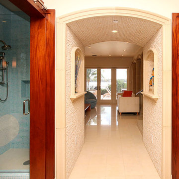 Stone Arch Passageway from Foyer to Living Room
