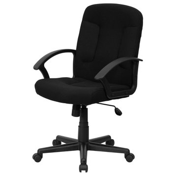Roseto FFIF47737 26.5"W Fabric Executive Swivel Chair - Black