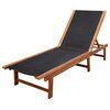 vidaXL Solid Acacia Wood Sun lounger Garden Recliner Pool Furniture Daybed