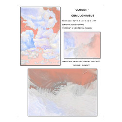 Casart Sunrise Cloud Ceiling Mural - Wallpaper