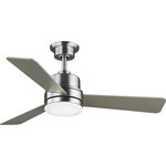 Progress - Progress P2555-0930K Trevina II - Wide - Ceiling Fan - 1 Light - Wall Control - This ceiling fan includes an LED light source coveTrevina II Wide Ceil Brushed Nickel Silve *UL Approved: YES Energy Star Qualified: n/a ADA Certified: n/a  *Number of Lights: 1-*Wattage:18w LED bulb(s) *Bulb Included:Yes *Bulb Type:LED *Finish Type:Brushed Nickel