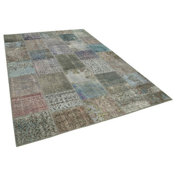 Rug N Carpet - Handwoven Anatolian 6' 9" x 9' 10" Rustic Patchwork Area Rug