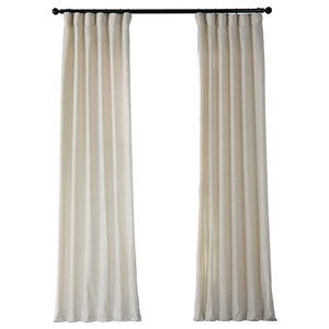 Thermalogic Ultimate Liner Blackout Transitional Barley Heavy Fauxlinen Curtain Single Panel
