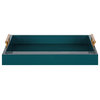 Lipton Decorative Wood Tray with Metal Handles, Teal/Gold