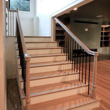 93_Captivating Light Wood Railing System with Black Spindles, Arlington VA 22207