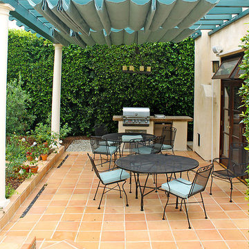 Custom Pergola with Movable Shades