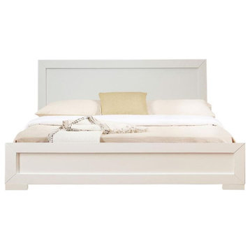 Camden Isle Trent Wooden Platform Bed in White Full