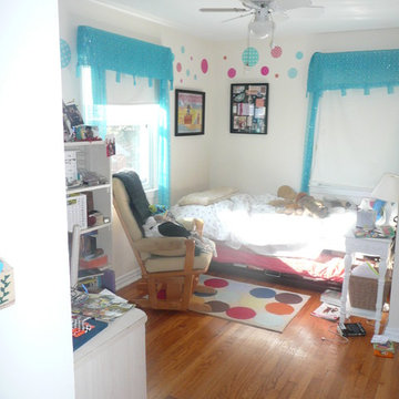 Pre-Phase 2:  Original small third bedroom, which became the new expanded landin