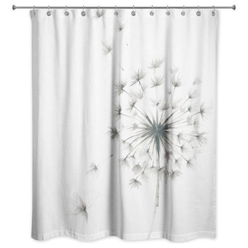 Watercolor Dandelion 5 71x74 Shower Curtain