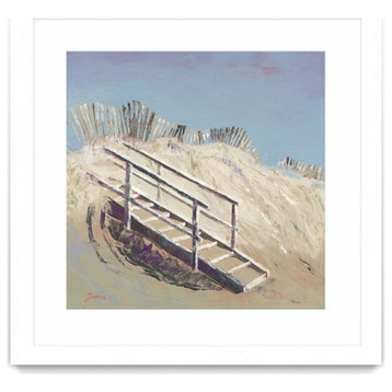 Giant Art 30x30 Beach Access Matted and Framed in Pink