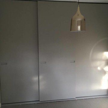Pinner - Fitted Spray Painted Framless Sliding door wardrobe
