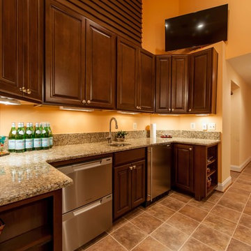 Basement Built for Entertainment in Clifton, Virginia