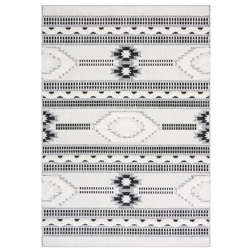 Safavieh Cottage Collection COT206B Rug, Ivory/Black, 8' X 10'