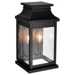 CWI Lighting - Milford 2 Light Outdoor Black Wall Lantern - Add a warm glow and a hint of understated elegance to your outdoor space by mounting the Milford 2 Light Outdoor Short Black Wall Lantern. Perfect next to a porch, in front of a garage, or at a side door, this wall lamp with candelabra bulbs will perfect the look of any modern rustic or modern farmhouse inchspired home.  Feel confident with your purchase and rest assured. This fixture comes with a one year warranty against manufacturers defects to give you peace of mind that your product will be in perfect condition.