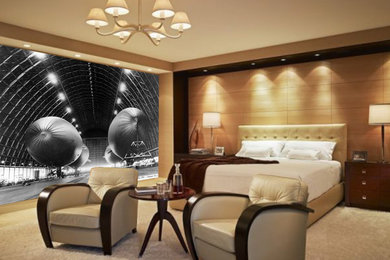 Example of an urban bedroom design in Los Angeles
