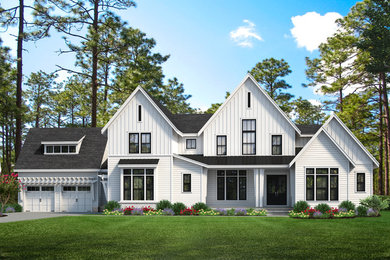 Modern Farmhouse with 4 car garage and suite above