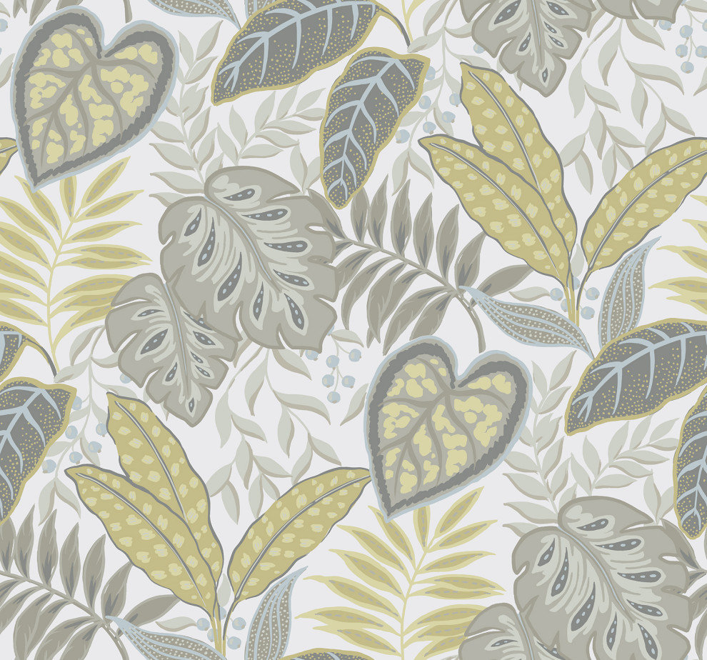 Signature by Sarah Richardson Citrine Jasmine Wallpaper, Sample