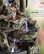14" Tall Indoor Tiered Log Tabletop Fountain with LED Lights