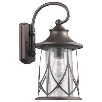 MARHAUS Transitional 1 Light Rubbed Bronze Outdoor Wall Sconce 15 Height