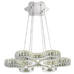 CWI Lighting - Odessa LED Chandelier With Chrome Finish - The shapely Odessa LED Chandelier will easily make a room feel ornate and elegant. This large glam light features a free-flowing, organic silhouette perfect for softening cold-looking spaces. Hang this on an all-white living room or a modern, dark-walled dining room and see it create a sense of movement and a more  harmonious and balanced look. Feel confident with your purchase and rest assured. This fixture comes with a three years warranty against manufacturers defects to give you peace of mind that your product will be in perfect condition.
