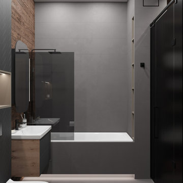 Ванная комната, совмещенная с постирочной 7м²
