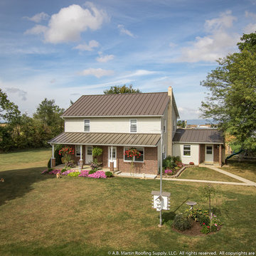 Farmhouse with Medium Bronze Metal Roof