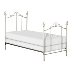 Corsican - Standard Bed With Bunnies, Weathered White - Panel Beds