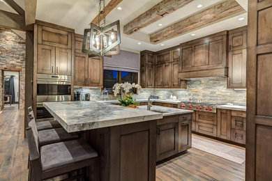 Kitchen - rustic kitchen idea in Denver