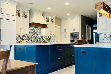 Mount Airy Navy and White Kitchen Remodel