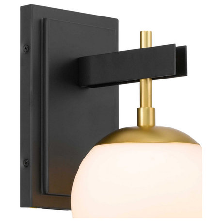 Allie 1-Lt Bath - Black/Satin Brass