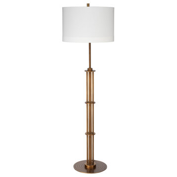 Marcus Floor Lamp, Antique Brass
