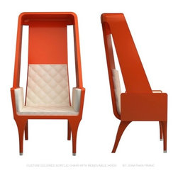 JONATHAN FRANC - CUSTOM COLORED ACRYLIC CHAIR WITH REMOVABLE HOOD by Jonathan Franc - Armchairs And Accent Chairs