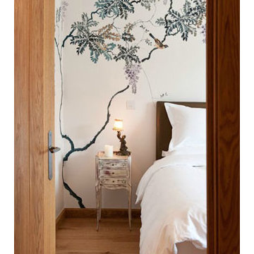 Hand painted wallpaper showroom