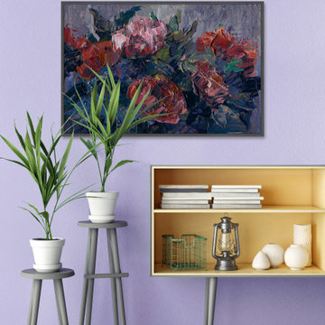 "Open Up" Floater Framed Painting Print on Canvas