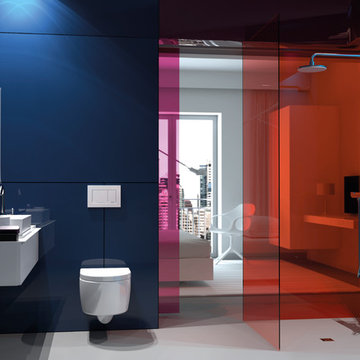 Colorful Master Bathroom