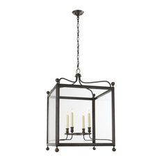 Greggory Lantern Pendant, 4-Light, Bronze, Clear Glass, 24"W (SP 5003BZ 2CRJX)