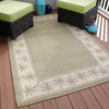 8x10 Area Rug, Indoor and Outdoor Palm Trees, Green and Beige