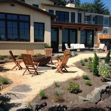 Big Bowl O' Zen 37 Inch Sculptural Firebowl™, Lake Washington beach, Seattle, WA