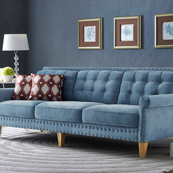 Jonathan Sofa in Light Blue by TOV Furniture - Sofas