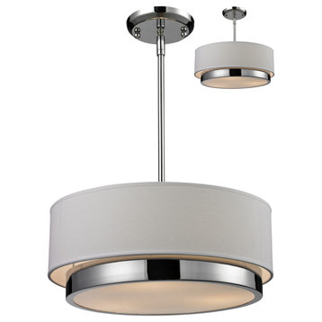 Jade Collection 3 Light Chandelier in Chrome Finish