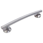 LiveWell Home Safety Solutions, LLC - 16" Transitional Curved Grab Bar With Grips and Anchors, Brushed Nickel - Grabcessories 16" CURVED transitional grab bar decoratively blends into bathroom decor' disguising itself and other Grabcessories fixtures.  This Curved bar is the very first Curved Grab Bar of it's kind in the market place.  The bar includes non-slip rubber grips, is made of non-corrosive stainless steel with Brushed Nickel finish and holds up to 500 lbs.