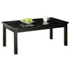 3-Piece Pack Portland Black Faux Marble Top Coffee and End Table Set