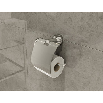 Dia Toilet Paper Holder With Cover, Chrome