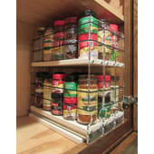 Spice Racks with 24 Glass Spice Jars & 2 Types of Printed Spice