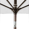 7.5' Bronze Collar Tilt Lift Fiberglass Rib Aluminum Umbrella, Pacifica, Brick