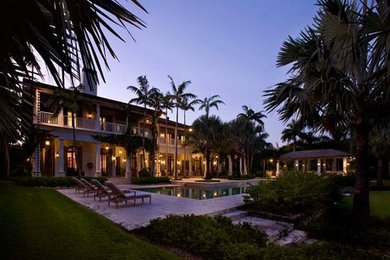 Tuscan exterior home photo in Miami
