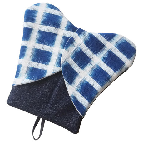 Ikat Kitchen Mitt, Indigo
