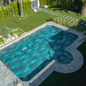 Olcay Mix & Pool Garden Grey Porcelain Tiles - Cesme,Izmir Villa