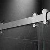 MoSweet Essence 62" - 66" x 76" Stainless Steel Frame Shower Door, Brushed Nickel, 62"-66"